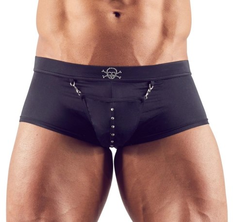 Svenjoyment Bokserki Męskie Pirackie Czarny 2XL z Kieszonką i Karabińczykiem Svenjoyment Bokserki Męskie Pirackie Czarny 2XL z Kieszonką i Karabińczykiem
