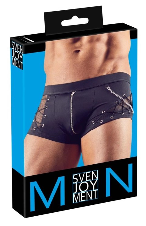 Svenjoyment Bokserki męskie XL czarne z łańcuszkiem i zamkiem Svenjoyment Bokserki męskie XL czarne z łańcuszkiem i zamkiem