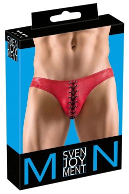 Svenjoyment Slipy męskie XL czerwone z czarnym sznurowaniem przod
