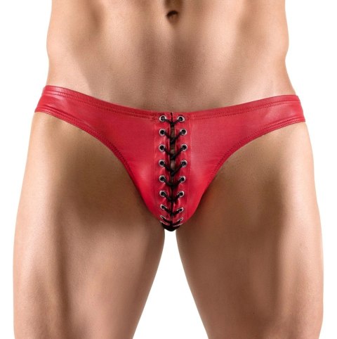 Svenjoyment Slipy męskie XL czerwone z czarnym sznurowaniem przod Svenjoyment Slipy męskie XL czerwone z czarnym sznurowaniem przod