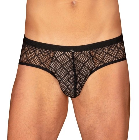 Obsessive Severio Slipy Męskie Bez Tyłu Czarne L/XL Komfort Obsessive Severio Slipy Męskie Bez Tyłu Czarne L/XL Komfort