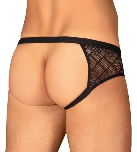 Obsessive Severio męskie slipy czarne z siateczką S/M Obsessive Severio męskie slipy czarne z siateczką S/M