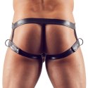 Svenjoyment Jockstrap Męski Czarny Matowy z Paskami na Uda M-L