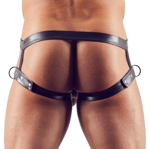 Svenjoyment Jockstrap Męski Czarny Matowy z Paskami na Uda M-L Svenjoyment Jockstrap Męski Czarny Matowy z Paskami na Uda M-L