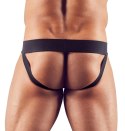 Svenjoyment Jockstrap Męskie Siateczkowe Figi Bez Tyłu Czarne XL