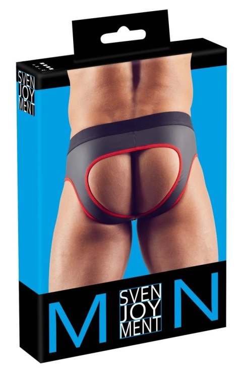 Svenjoyment Jockstrap czarno-czerwony L z zamkiem i otwartym tyłem Svenjoyment Jockstrap czarno-czerwony L z zamkiem i otwartym tyłem