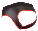 Svenjoyment Jockstrap czarno-czerwony M z zamkiem i otwartym tyłem