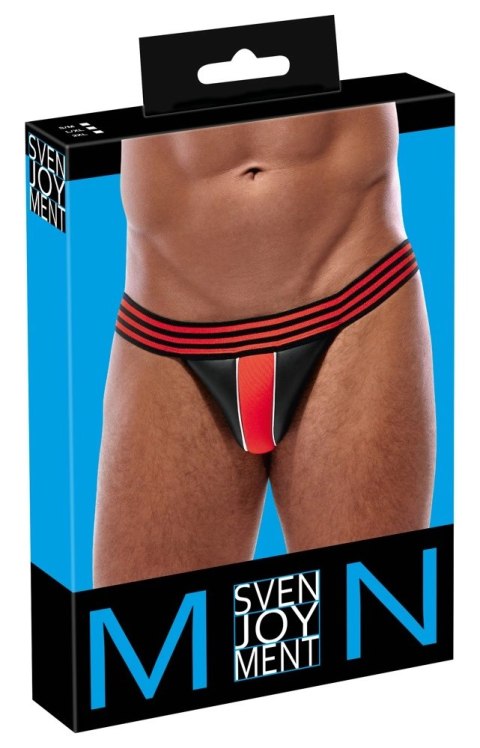 Svenjoyment Jockstrap męski L/XL czarno-czerwony neoprenowy design Svenjoyment Jockstrap męski L/XL czarno-czerwony neoprenowy design