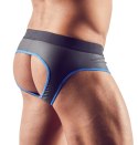 Svenjoyment Jockstrap męski L czarno-niebieski, otwarty tył, zamek