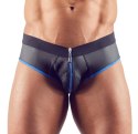 Svenjoyment Jockstrap męski L czarno-niebieski, otwarty tył, zamek