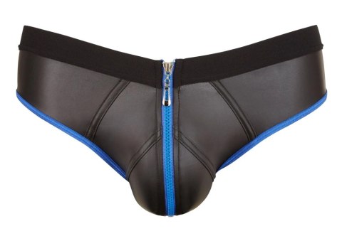Svenjoyment Jockstrap z zamkiem, otwarty tył, czarno-niebieski S Svenjoyment Jockstrap z zamkiem, otwarty tył, czarno-niebieski S