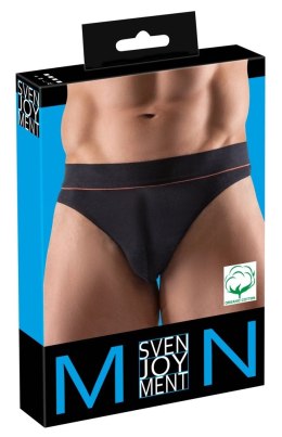 Svenjoyment Majtki męskie XL czarne z pomarańczowym paskiem Organic Cotton