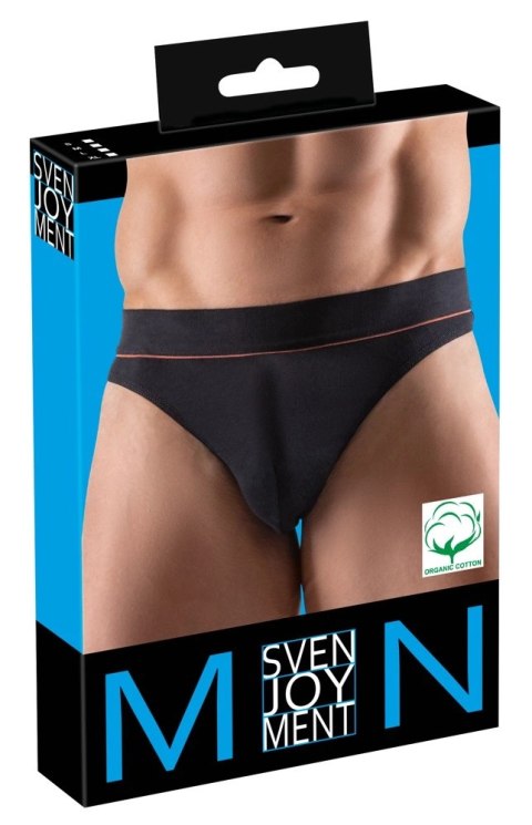 Svenjoyment Męskie slipy Organic Cotton czarne z pomarańczowym paskiem M Svenjoyment Męskie slipy Organic Cotton czarne z pomarańczowym paskiem M