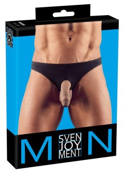 Svenjoyment Stringi Męskie XL Czarne z Otworami Anatomicznymi