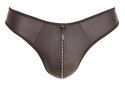 Svenjoyment Stringi Męskie Neopren Look Zamek Błyszczący M