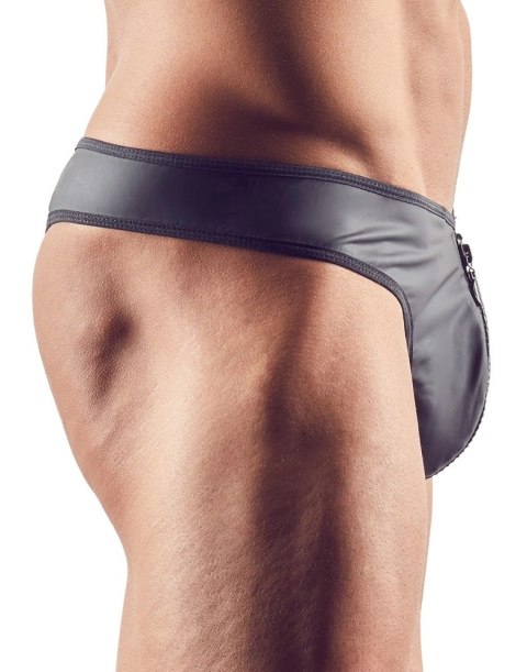 Svenjoyment Stringi Męskie Neopren Look z Błyszczącym Zamkiem L Svenjoyment Stringi Męskie Neopren Look z Błyszczącym Zamkiem L