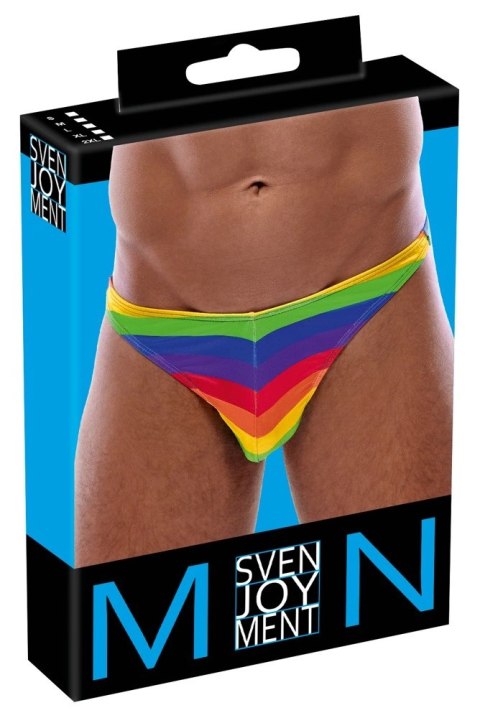 Svenjoyment Stringi męskie Rainbow Comfort S kolorowe paski Svenjoyment Stringi męskie Rainbow Comfort S kolorowe paski
