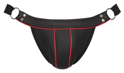 Svenjoyment Stringi męskie bez tyłu czarne z czerwonym akcentem 2XL Svenjoyment Stringi męskie bez tyłu czarne z czerwonym akcentem 2XL
