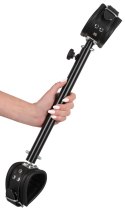 ZADO Czarna regulowana rozporka z mankietami na nogi, skora, 35-60 cm