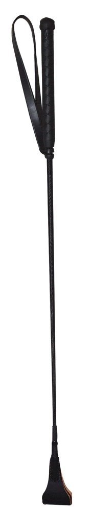 ZADO Skorzana packa z plecioną rączką i pętelką 65 cm czarna ZADO Skorzana packa z plecioną rączką i pętelką 65 cm czarna