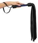 ZADO Skorzany Flogger Czarny/Niebieski 70cm Rączka Pleciona