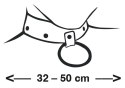 Zado Wild Thing - skorzana obroża z pierścieniem, czarna, 32-50 cm