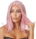 Cottelli Accessories Peruka Bob Rożowa Regulowana 30cm Syntetyczna