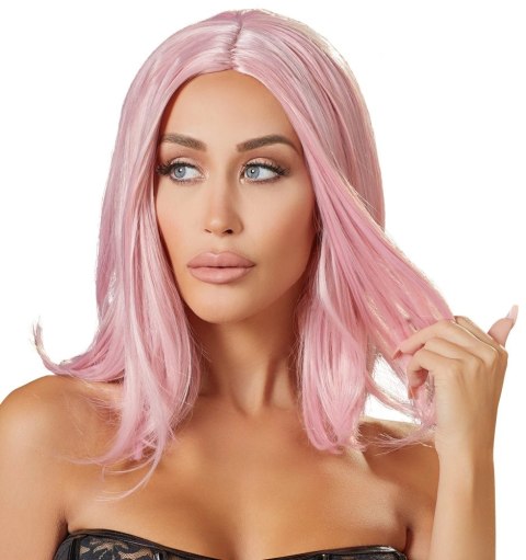 Cottelli Accessories Peruka Bob Rożowa Regulowana 30cm Syntetyczna Cottelli Accessories Peruka Bob Rożowa Regulowana 30cm Syntetyczna