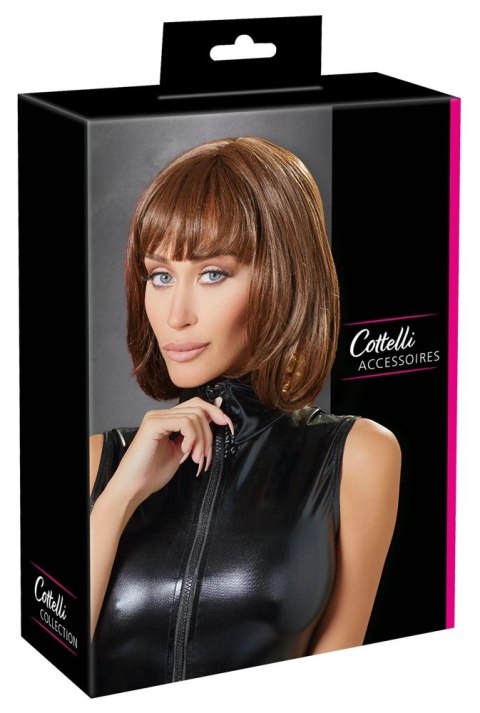 Cottelli Accessories Peruka Brązowa Regulowana Długość 28 cm Cottelli Accessories Peruka Brązowa Regulowana Długość 28 cm