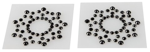 Cottelli Accessories ozdobne naklejki z czarnymi dżetami gwiazdki 2 szt. Cottelli Accessories ozdobne naklejki z czarnymi dżetami gwiazdki 2 szt.