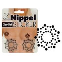 Cottelli Accessories ozdobne naklejki z czarnymi dżetami gwiazdki 2 szt.