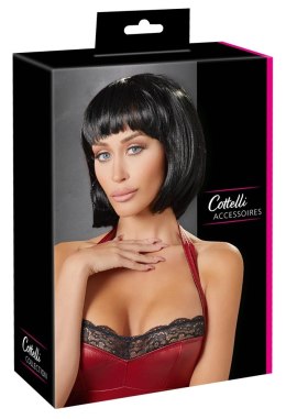 Cottelli Accessories peruka bob czarna regulowana 28 cm