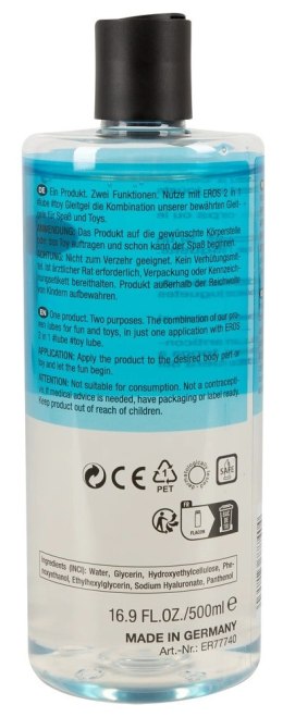 EROS 2w1 Lubrykant na bazie wody 500 ml z pantenolem, do akcesoriow i kontaktu