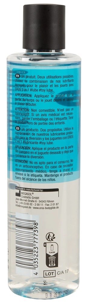 EROS 2w1 Lubrykant na bazie wody z pantenolem 250ml kompatybilny z zabawkami EROS 2w1 Lubrykant na bazie wody z pantenolem 250ml kompatybilny z zabawkami
