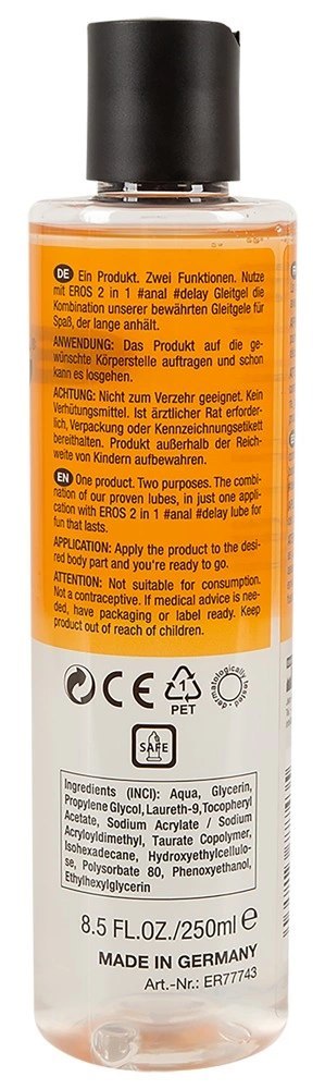EROS Lubrykant 2w1 Opoźniający i Do Aplikacji Intymnej 250 ml EROS Lubrykant 2w1 Opoźniający i Do Aplikacji Intymnej 250 ml