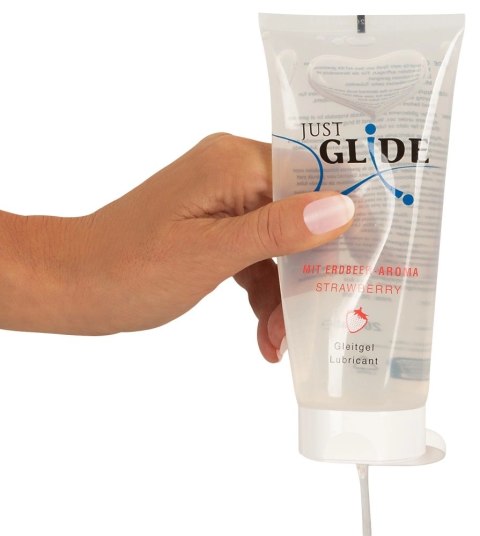 Just Glide Strawberry Żel nawilżający na bazie wody 200 ml Just Glide Strawberry Żel nawilżający na bazie wody 200 ml
