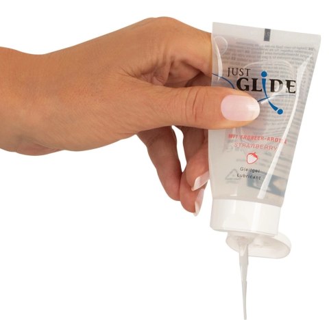 Just Glide Strawberry żel nawilżający wodny truskawkowy 50 ml Just Glide Strawberry żel nawilżający wodny truskawkowy 50 ml