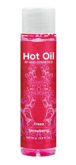 NUEI Hot Oil Strawberry - Olejek do masażu rozgrzewający 100 ml truskawkowy