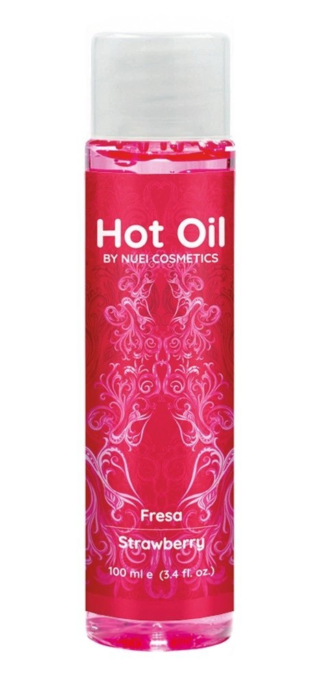 NUEI Hot Oil Strawberry - Olejek do masażu rozgrzewający 100 ml truskawkowy NUEI Hot Oil Strawberry - Olejek do masażu rozgrzewający 100 ml truskawkowy