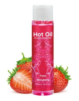 NUEI Hot Oil Strawberry - Olejek do masażu rozgrzewający 100 ml truskawkowy