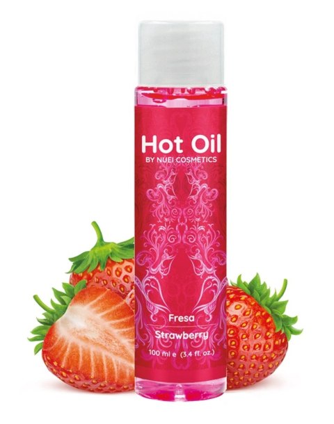 NUEI Hot Oil Strawberry - Olejek do masażu rozgrzewający 100 ml truskawkowy NUEI Hot Oil Strawberry - Olejek do masażu rozgrzewający 100 ml truskawkowy