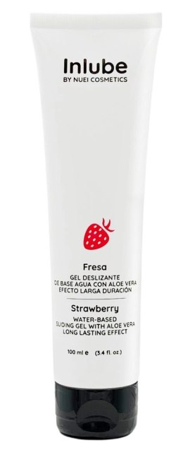 Nuei Inlube Water-Based Sliding-Gel Truskawkowy Lubrykant 100ml Wegański