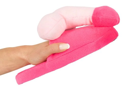 Orion Brand Kapcie pluszowe rożowe z motywem zabawnym rozmiar 37-40 Orion Brand Kapcie pluszowe rożowe z motywem zabawnym rozmiar 37-40