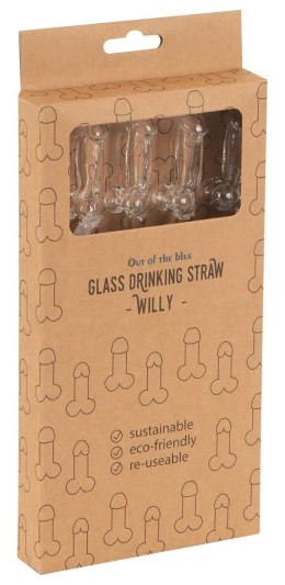Orion Brand - Szklane słomki do drinkow 21,5 cm zestaw 4 szt.