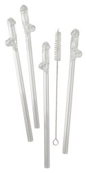 Orion Brand - Szklane słomki do drinkow 21,5 cm zestaw 4 szt.