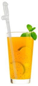 Orion Brand - Szklane słomki do drinkow 21,5 cm zestaw 4 szt.