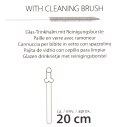 Orion Brand - Szklane słomki do drinkow 21,5 cm zestaw 4 szt.