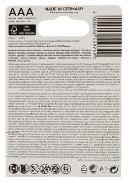 Varta AAA LR03 Baterie Alkaiczne 1,5V 4 sztuki - Wysoka Wydajność