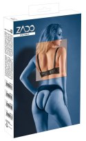 ZADO Biustonosz skorzany 90B czarny - model otwarty z regulacją