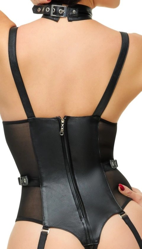 ZADO Body Skorzane Czarny 4 Paski Do Pończoch 2XL Powernet ZADO Body Skorzane Czarny 4 Paski Do Pończoch 2XL Powernet